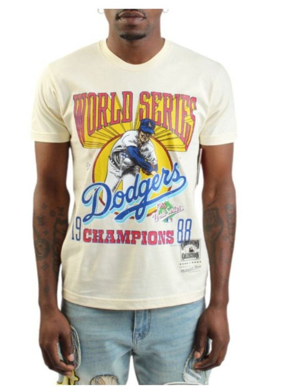 Mitchell & Ness 1988 retro MLB World Series Champions Dodgers. T-Shirt Medium